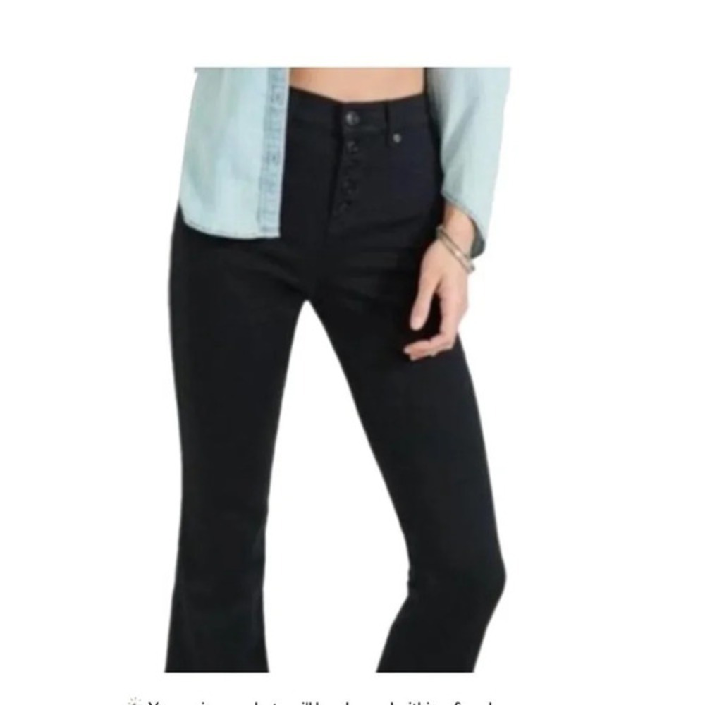 Stretch Slim Flare High Rise Short‎ Jean Pants 8L